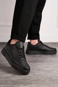 Siyah Günlük Erkek Ortopedik Sneaker Ayakkabı -182